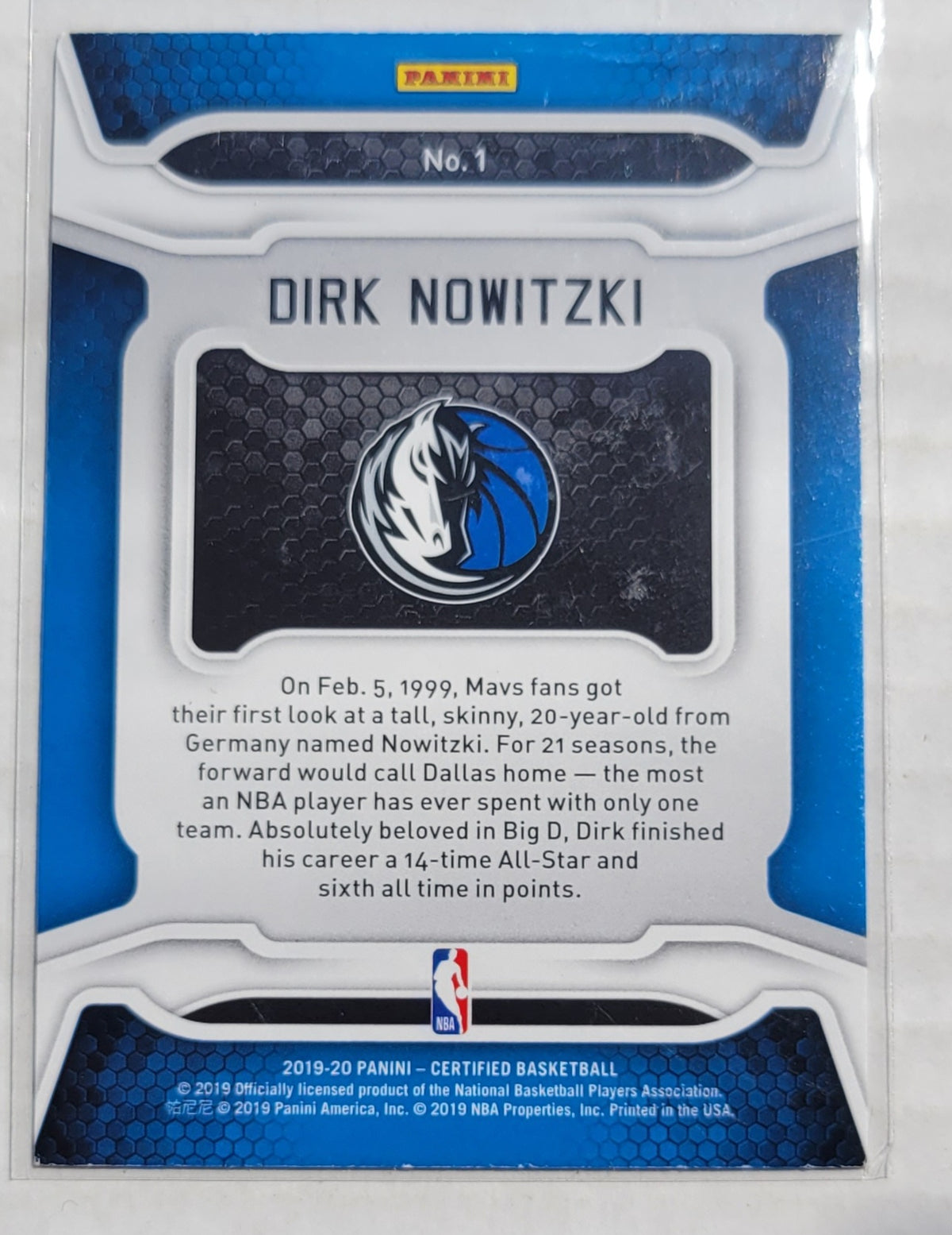 Dirk Nowitzki - 2019-20 Certified Record Breakers #1