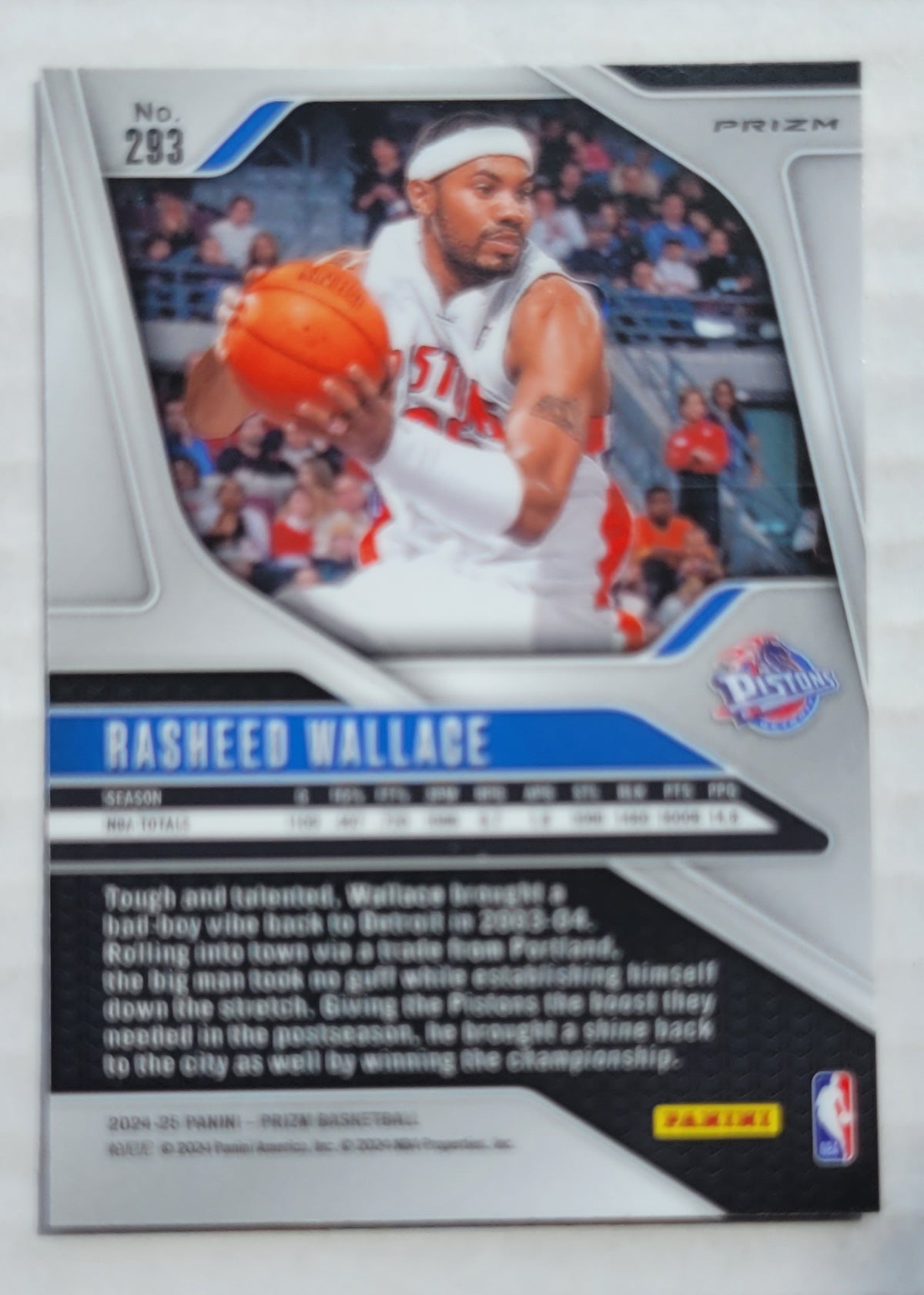 Rasheed Wallace - 2024-25 Panini Prizm Prizms Silver #293