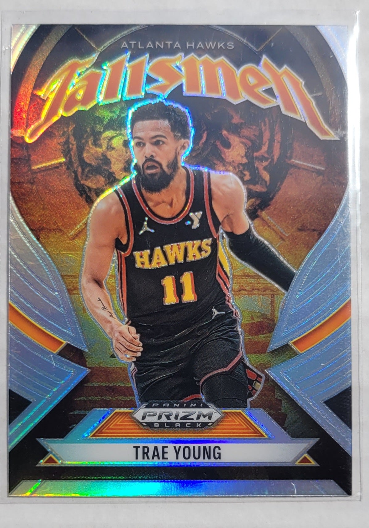 Trae Young - 2024-25 Panini Prizm Black Talismen Prizms Silver #14