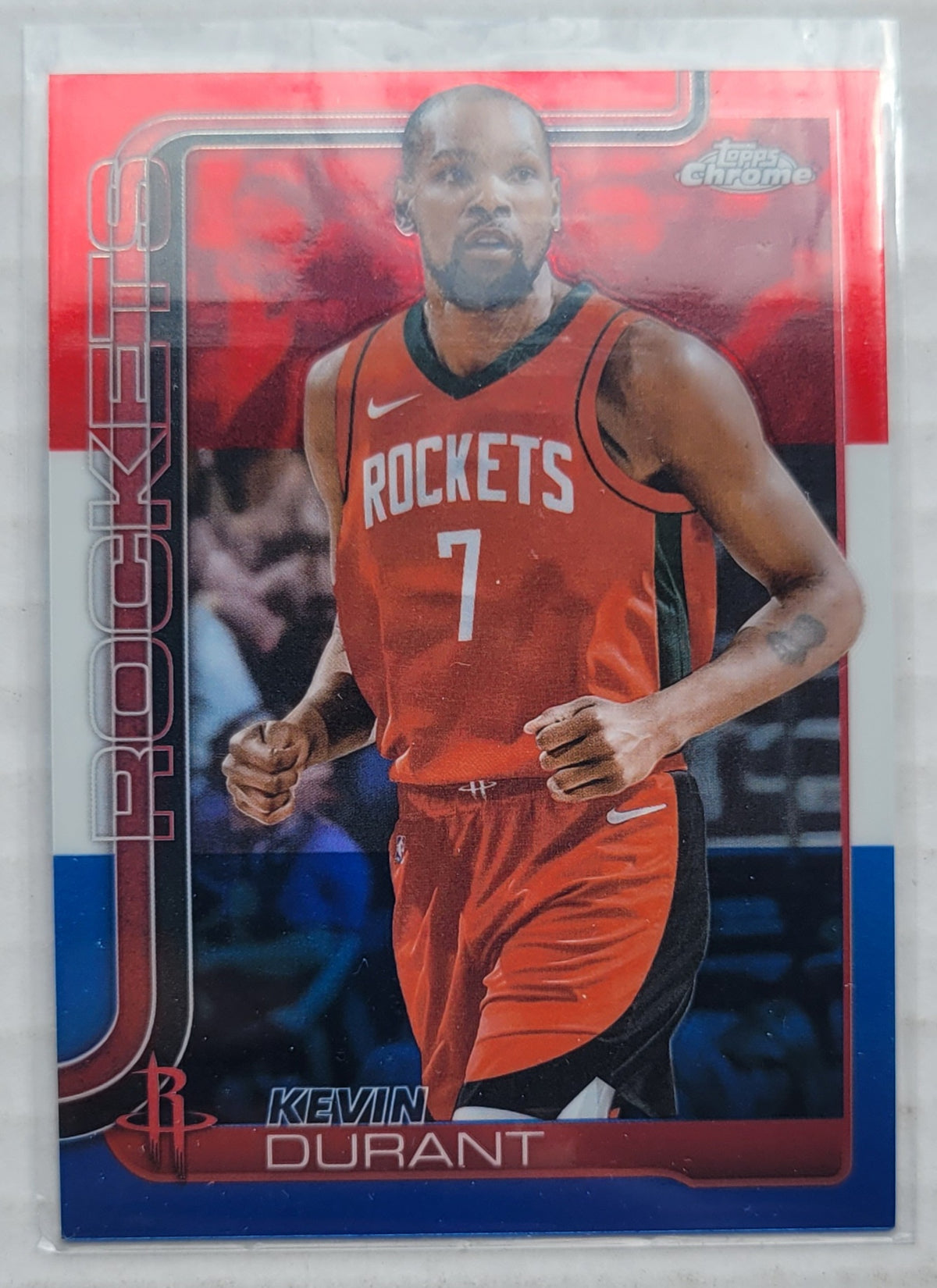 Kevin Durant - 2025-26 Topps Chrome Red White and Blue Refractors #155