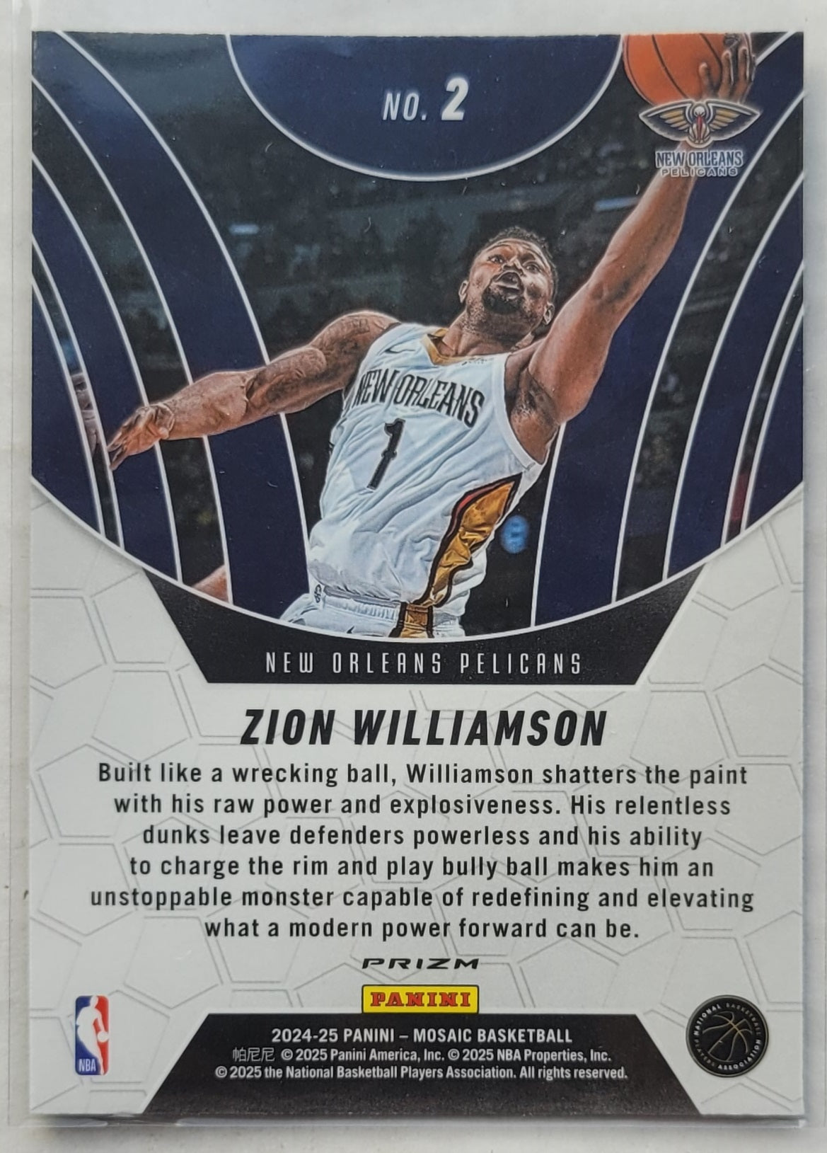 Zion Williamson - 2024-25 Panini Mosaic Elevate Mosaic Green #2