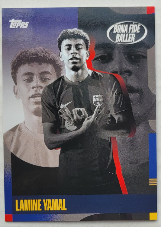Lamine Yamal - 2024-25 FC Barcelona Topps Team Set #49 Bona Fide Baller