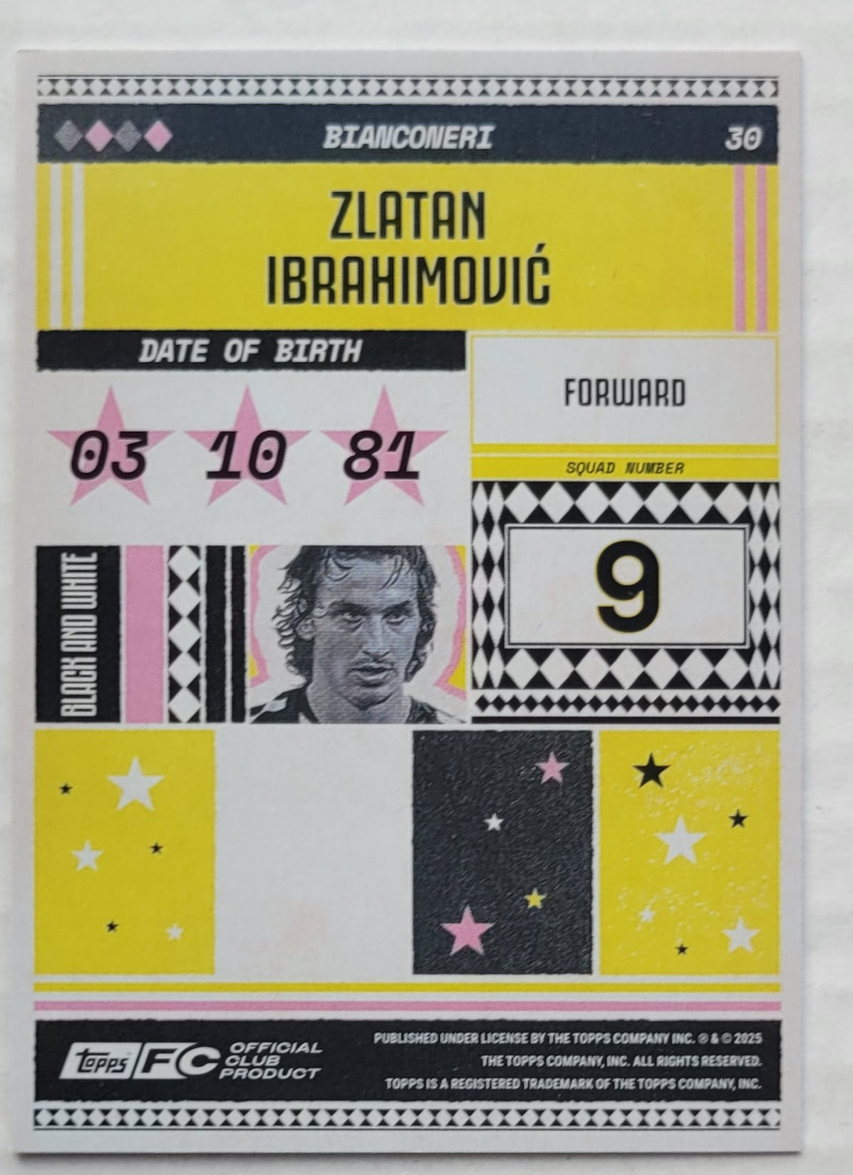 Zlatan Ibrahimovic - 2023-24 Juventus Topps #30