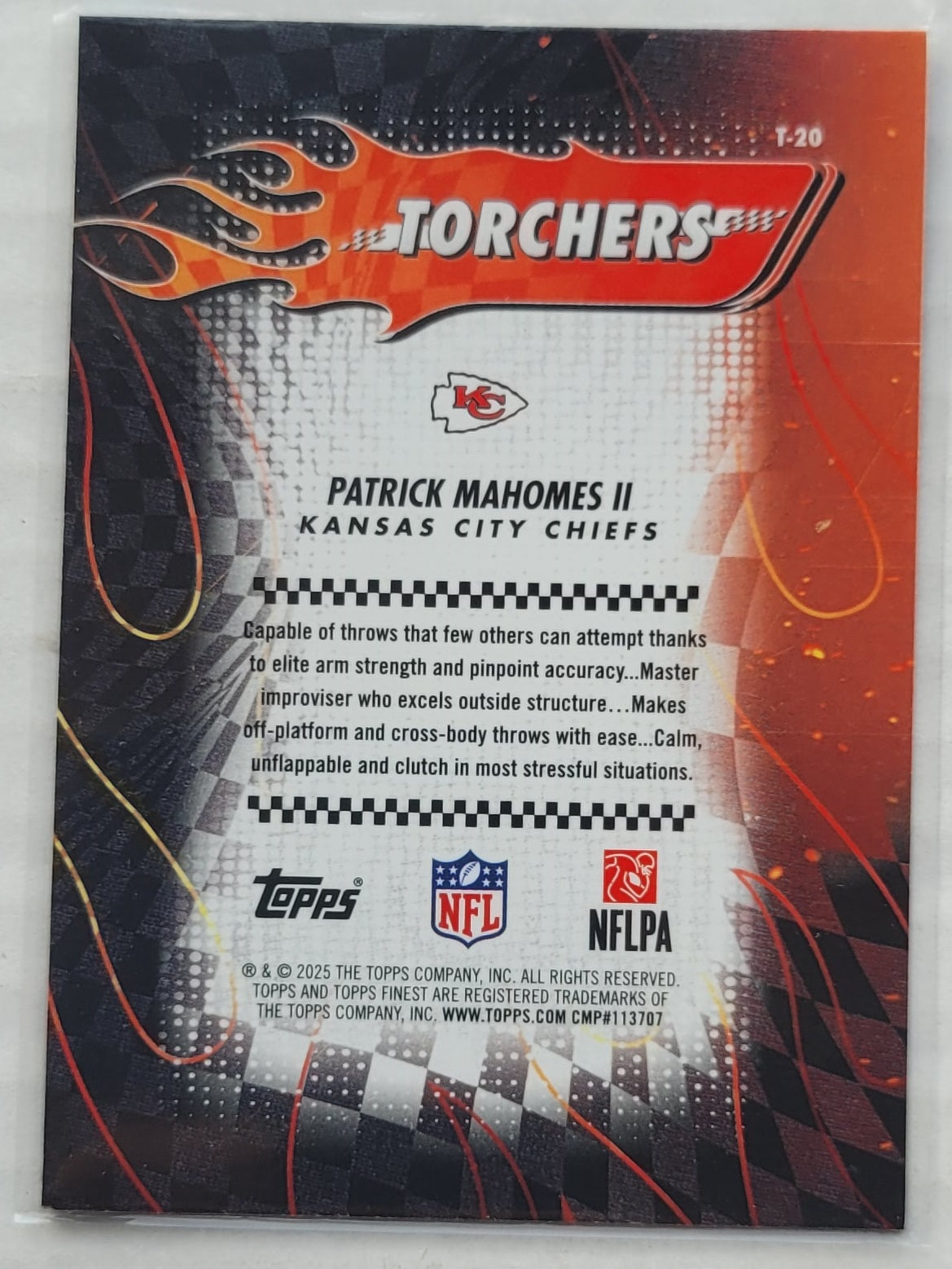 Patrick Mahomes II - 2025 Finest Torchers #T20