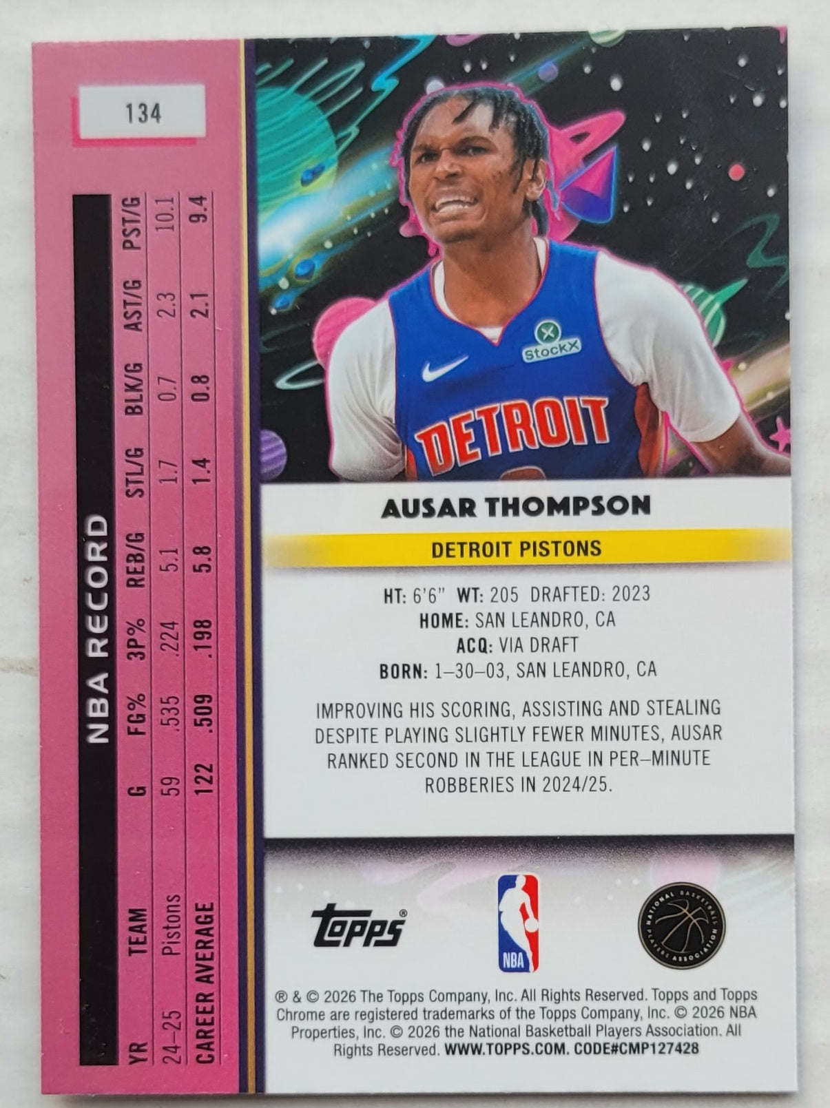 Ausar Thompson - 2025-26 Topps Cosmic Chrome #134