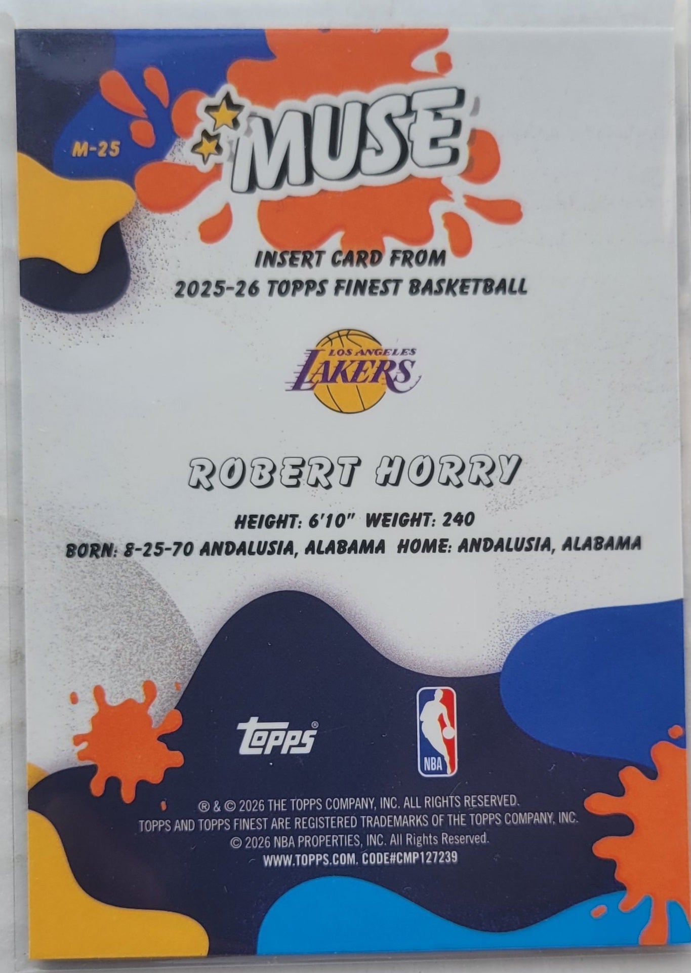 Robert Horry - 2025-26 Finest Muse #M25