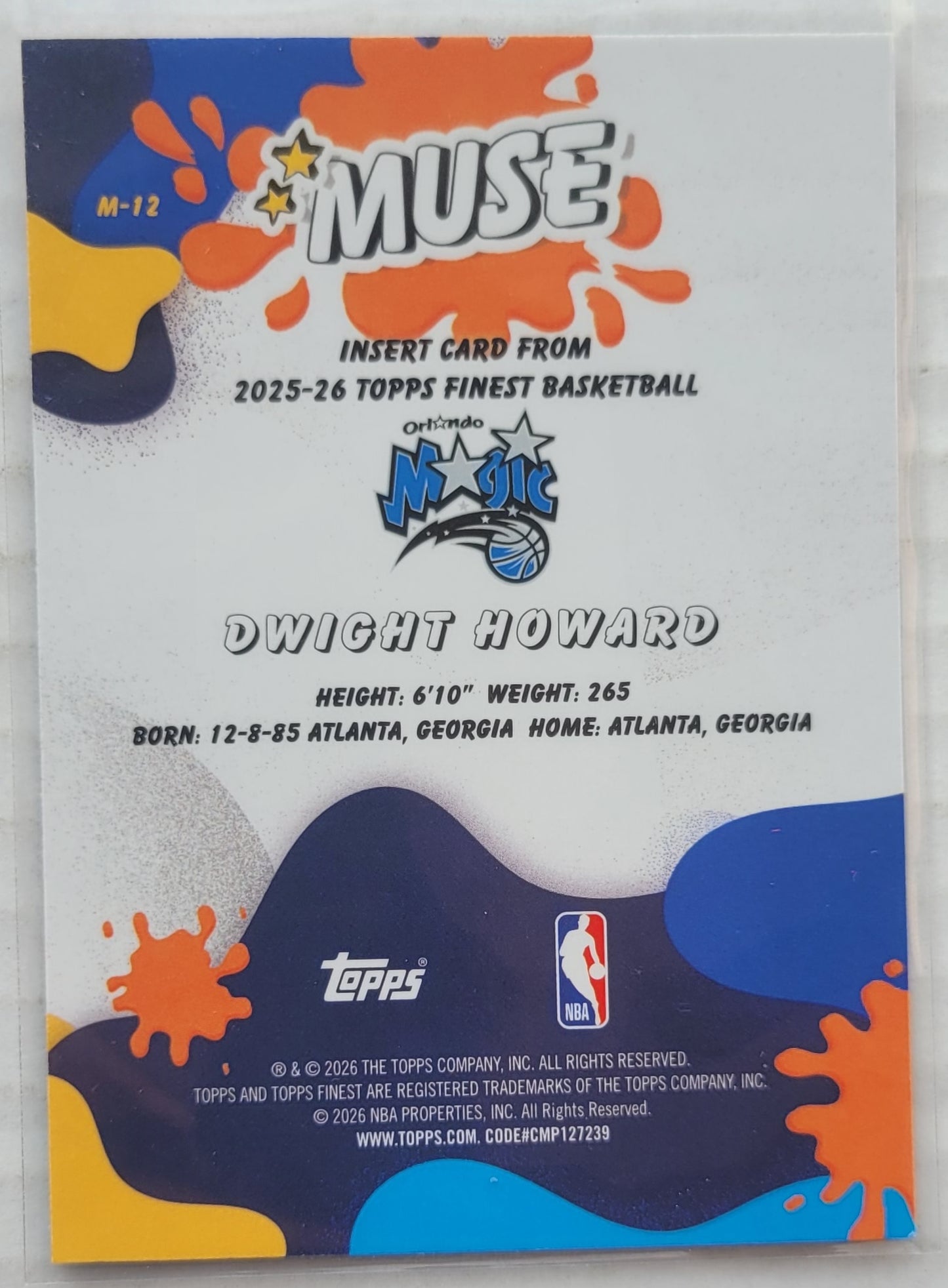 Dwight Howard - 2025-26 Finest Muse #M12