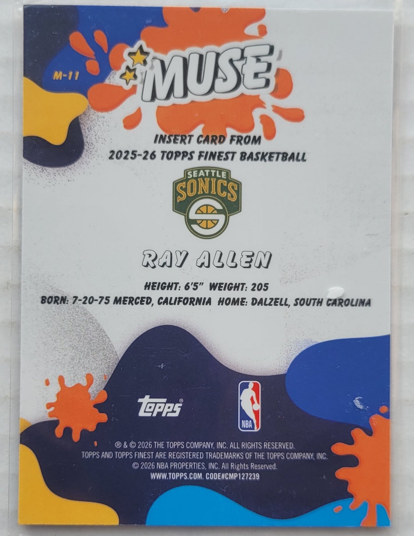 Ray Allen - 2025-26 Finest Muse #M11