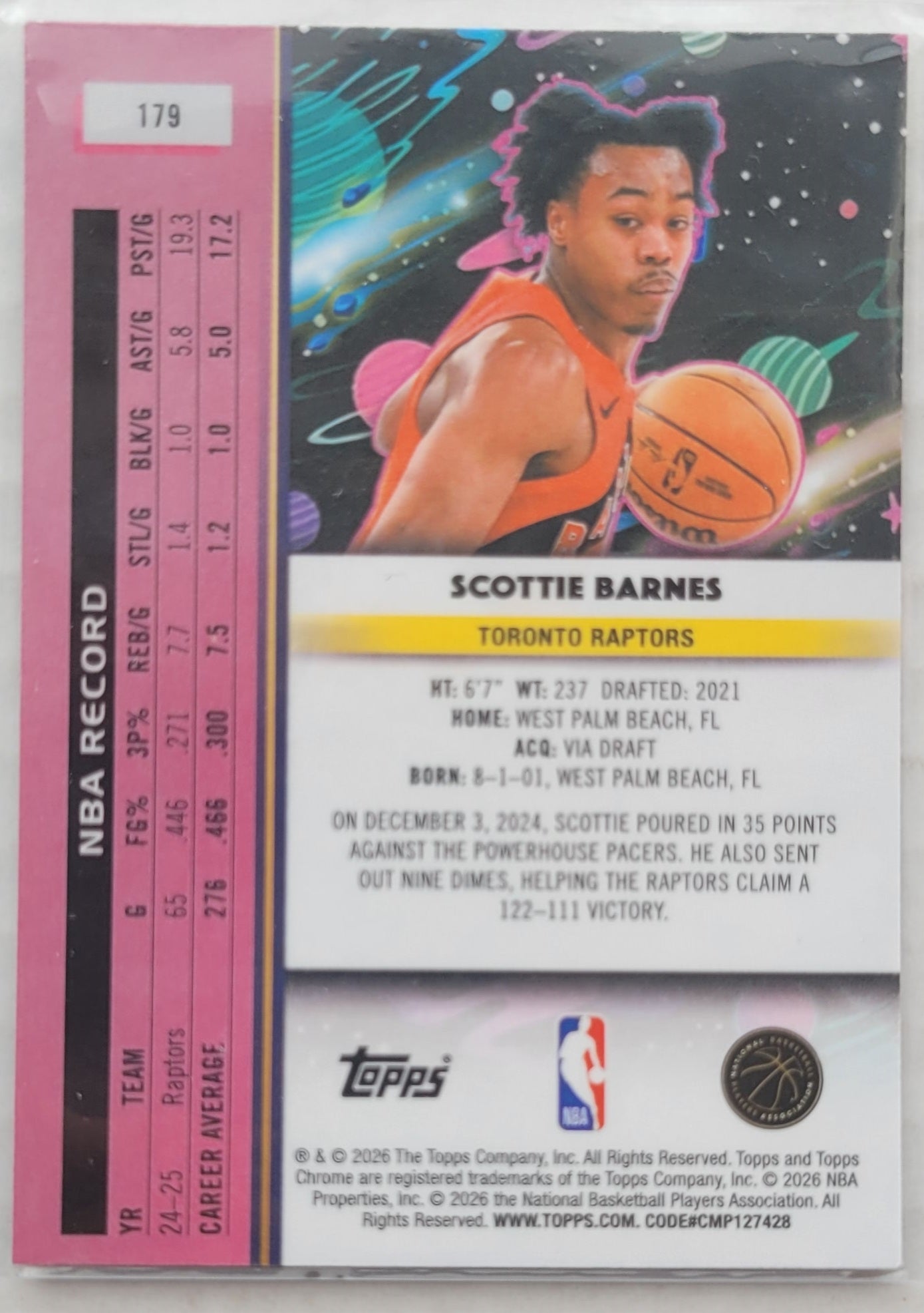 Scottie Barnes - 2025-26 Topps Cosmic Chrome #179