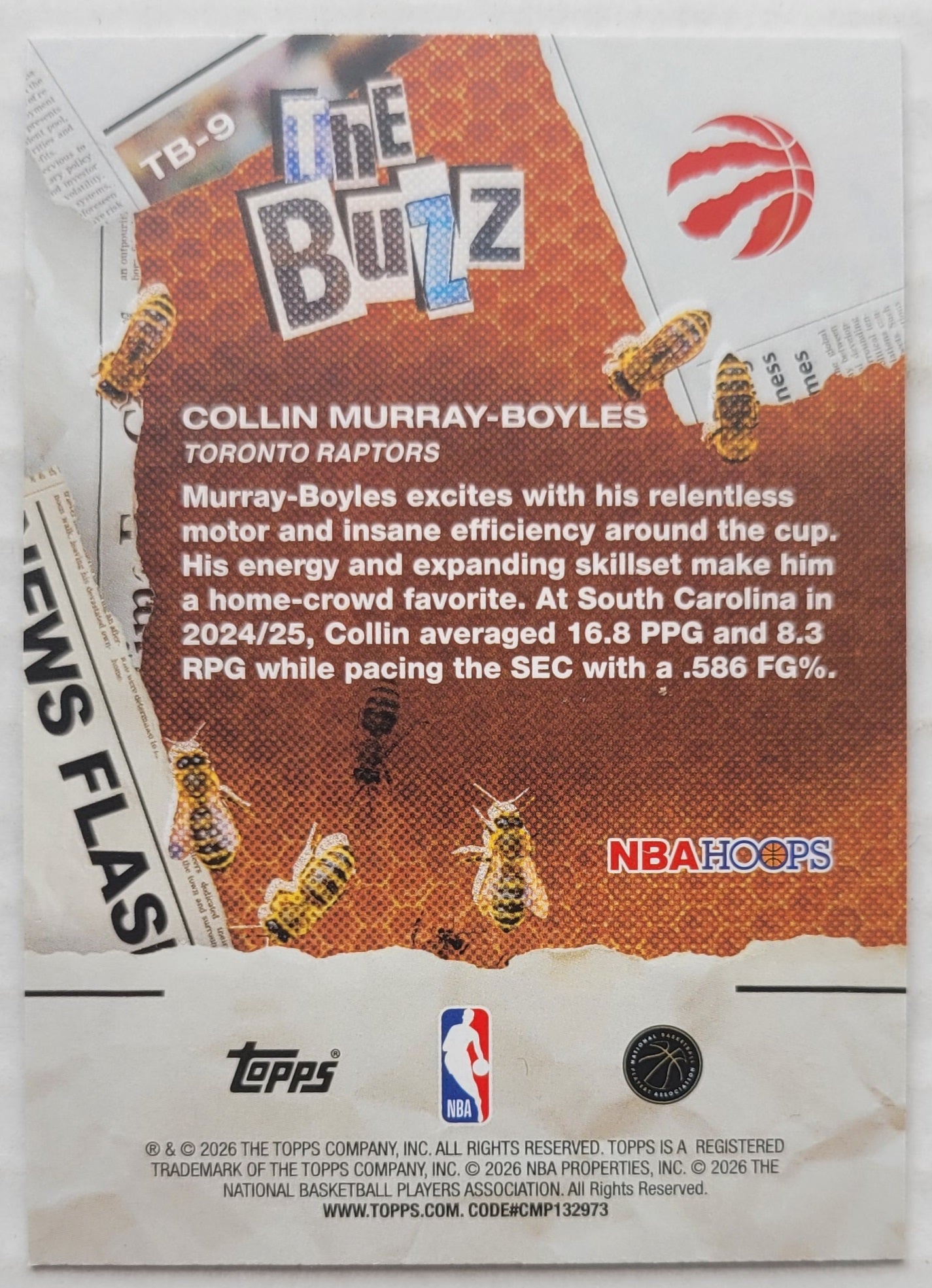 Collin Murray-Boyles - 2025-26 Hoops The Buzz #TB9