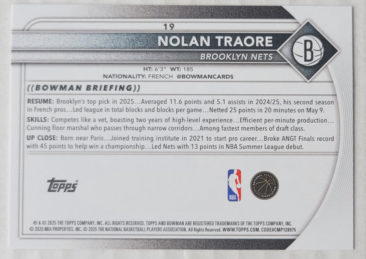 Nolan Traore - 2025-26 Bowman #19 RC