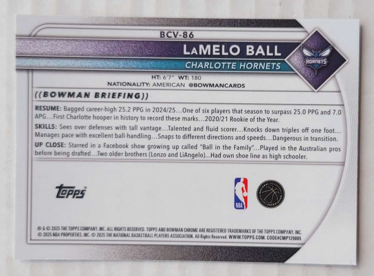 LaMelo Ball - 2025-26 Bowman Chrome #BCV86