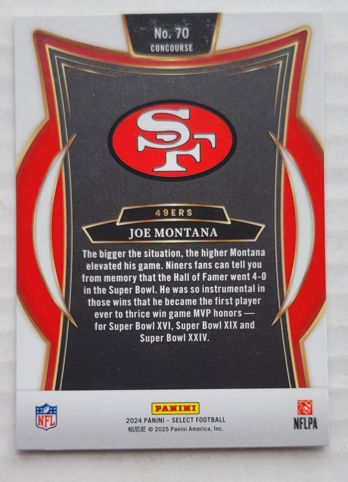 Joe Montana - 2024 Select #70