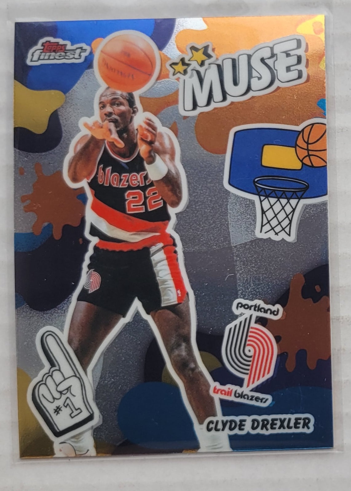 Clyde Drexler - 2025-26 Topps Cosmic Chrome Galaxy Greats #GG13