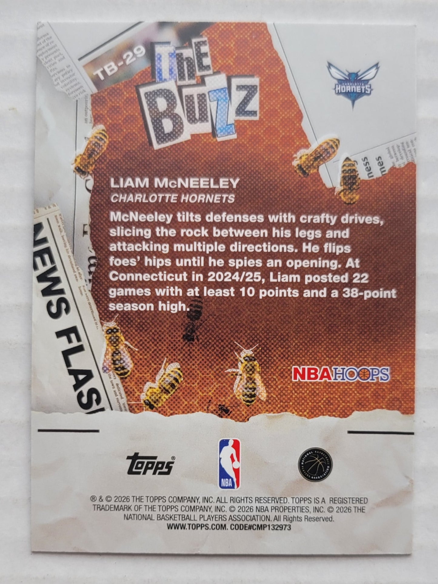 Liam Mcneeley - 2025-26 Hoops The Buzz #TB29