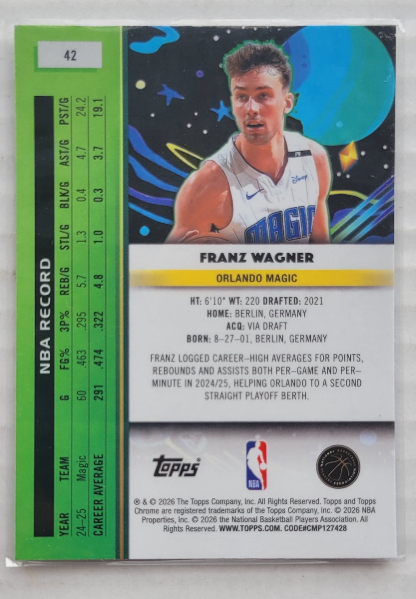 Franz Wagner - 2025-26 Topps Cosmic Chrome #42