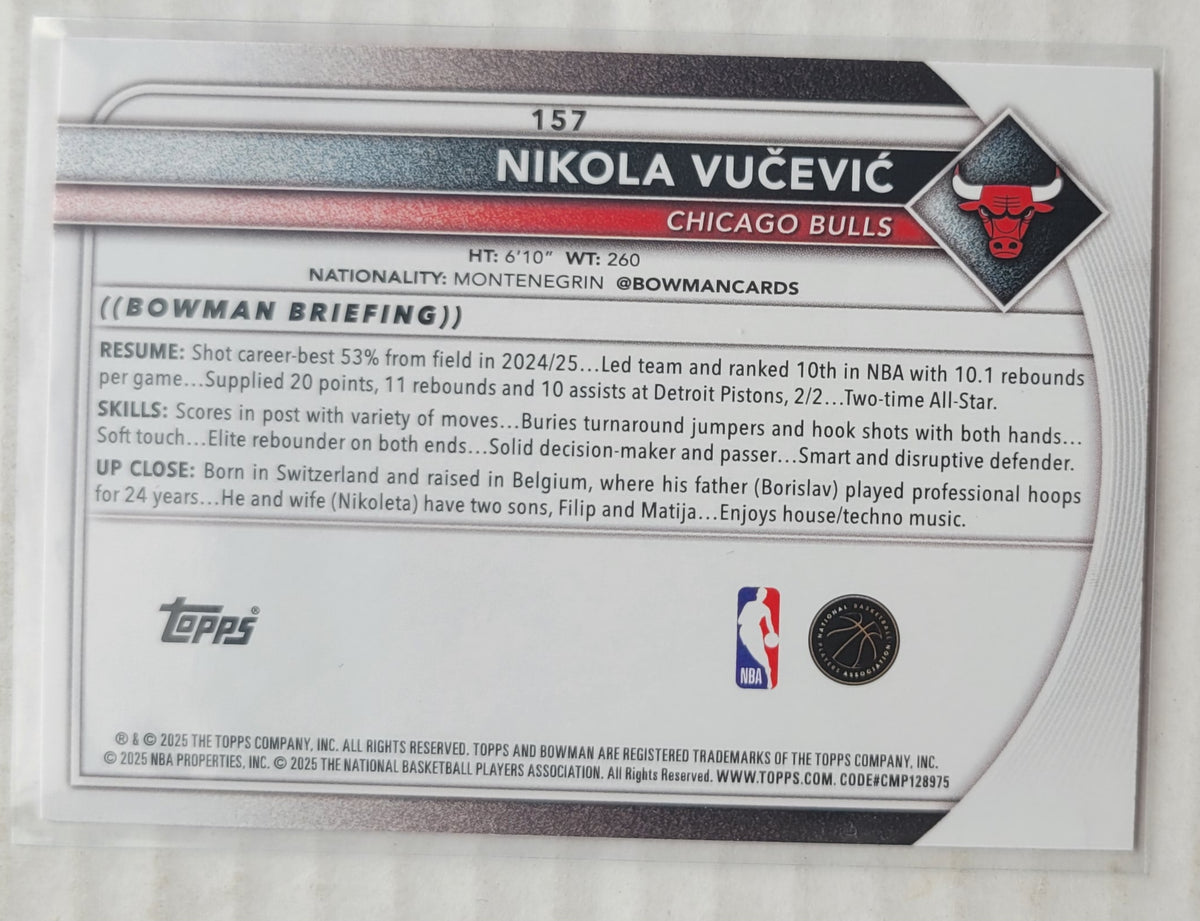Nikola Vucevic - 2025-26 Bowman Pink Border #157 - 050/175