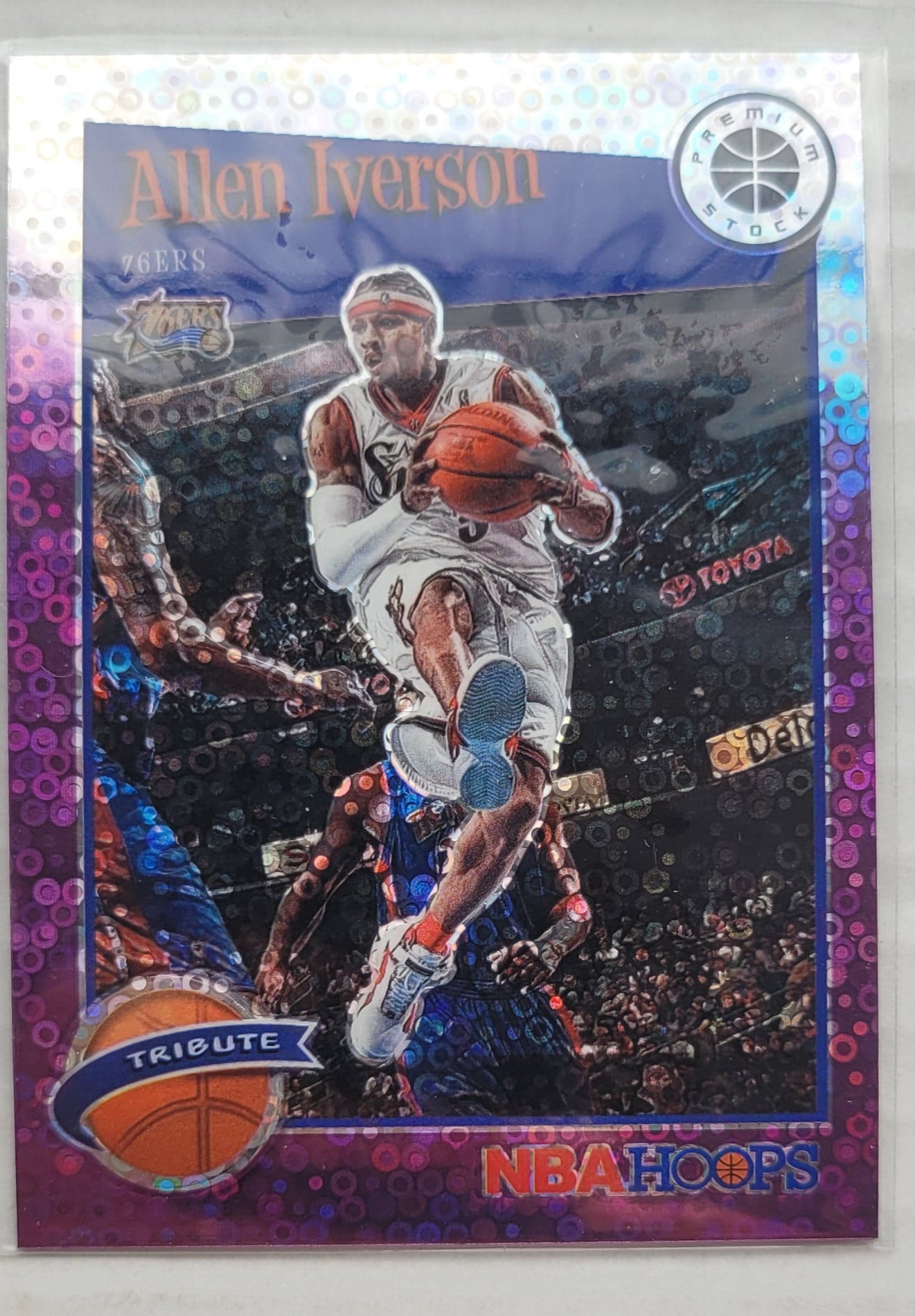 Allen Iverson - 2019-20 Hoops Premium Stock Prizms Purple Disco #285