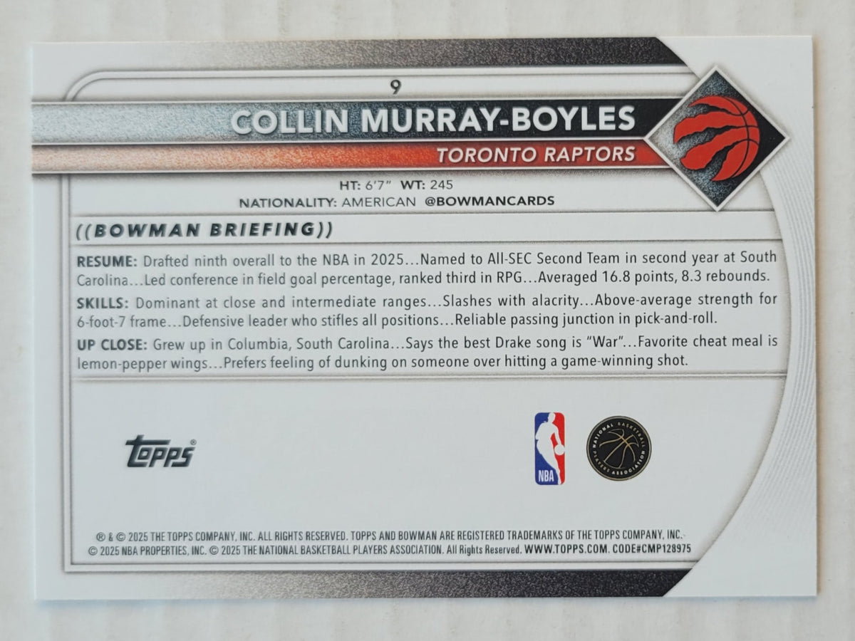 Collin Murray-Boyles - 2025-26 Bowman #9 RC
